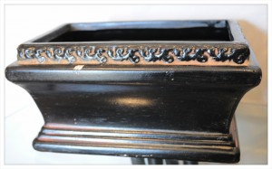 Black Ceramic Container {Quantity 2}