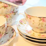 Pink Floral Tea Set {set of 4}