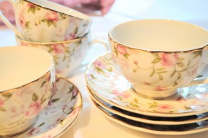 Pink Floral Tea Set {set of 4}